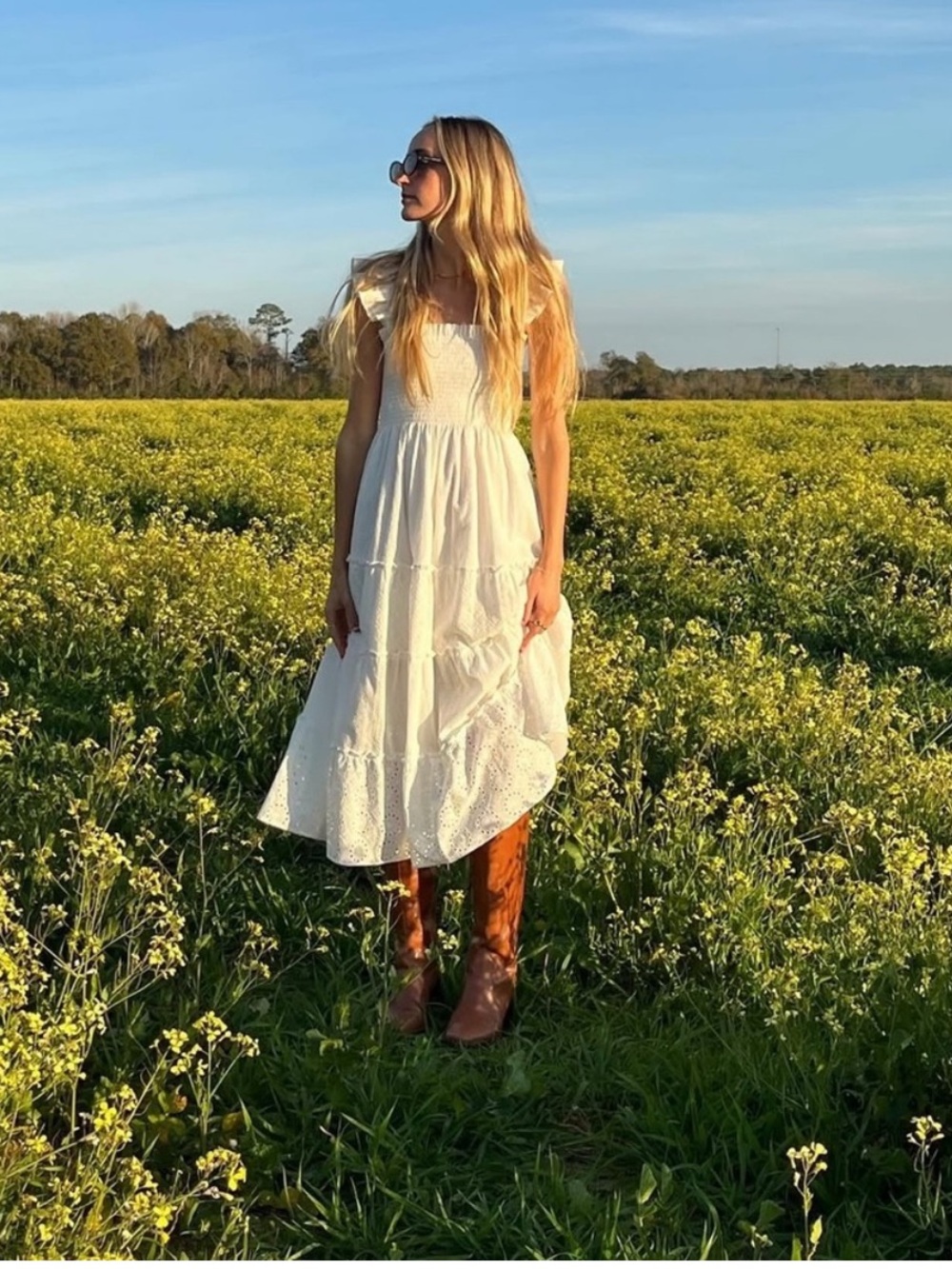 Hill House Ellie Nap Midi Dress Eyelet White Size M
